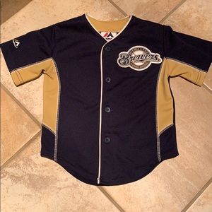 Kids Milwaukee Brewers Braun Jersey